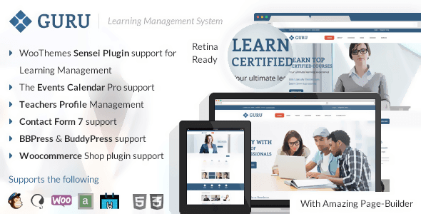 guru Guru 3.6 - Learning Management WordPress Theme - Image 1