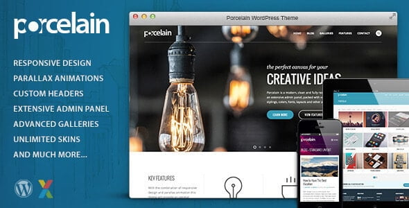 porcelain Porcelain WordPress Theme 1.4.2 - Responsive Multi-Purpose Theme - Image 1