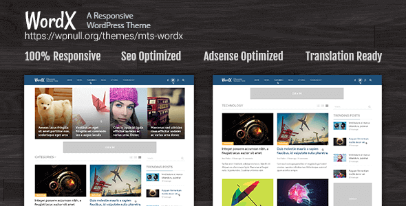 mts-wordx WordX 1.3.5 - WordPress Theme For Blogs and Online Magazines - Image 1