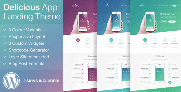 delicious.png Delicious 1.1 – Responsive App Landing WordPress Theme - Image 1