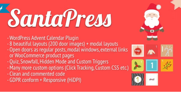 santa SantaPress - WordPress Advent Calendar Plugin & Quiz 1.7.1 - Image 1