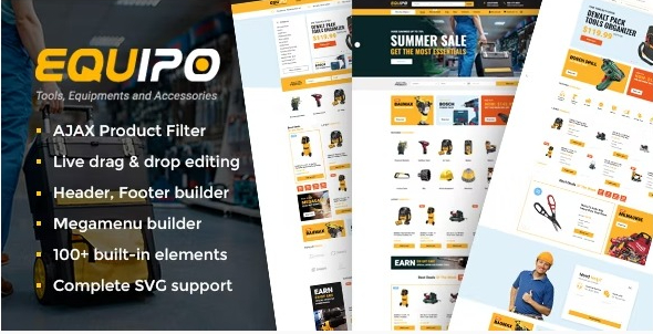 equipo Equipo – Parts And Tools WordPress WooCommerce Theme 3.1 - Image 1