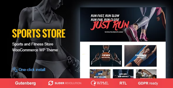 SportsStore Sports Store - Sports Clothes & Fitness Equipment Store WP Theme 1.1.7 - Image 1