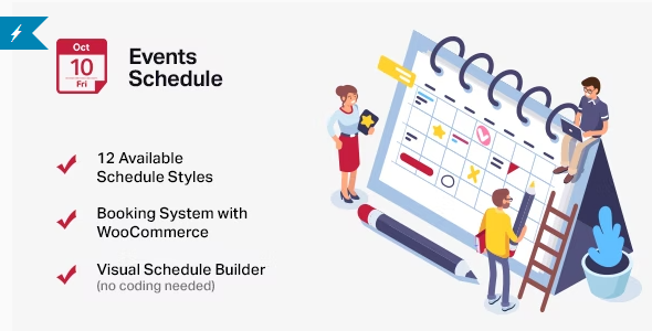 event schedule Events Schedule – Events WordPress Plugin 2.5.22 - Image 1