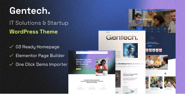 gen Gentech - IT Solutions & Startup WordPress Theme 1.0.0 - Image 1