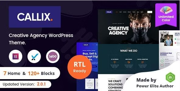 call Callix - Creative Agency WordPress Theme 2.4 - Image 1