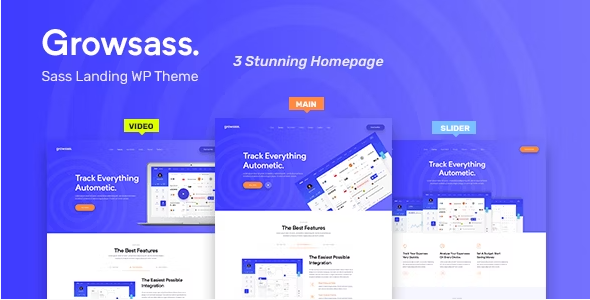 groww Growsass - Software Landing Page WordPress Theme 1.0.6 - Image 1