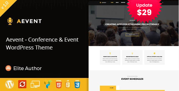 aev Aevent - Conference & Event WordPress Theme 2.9 - Image 1
