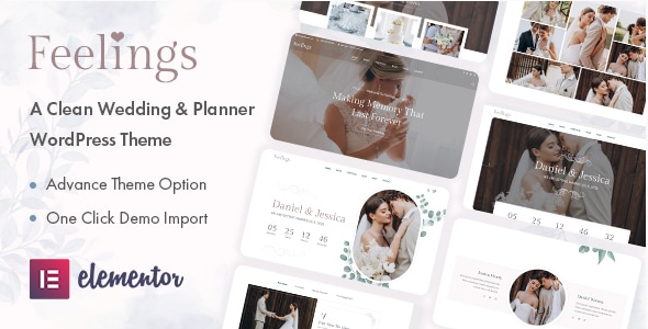 feelings Feelings - Wedding & Planner WordPress Theme 1.0.5 - Image 1