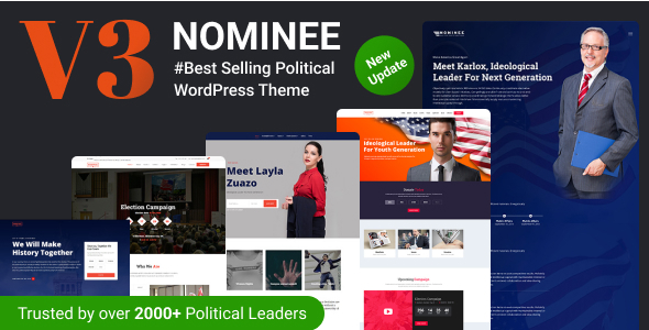 nominee Nominee - Political Candidate & Political Leader WordPress Theme 3.8 - Image 1