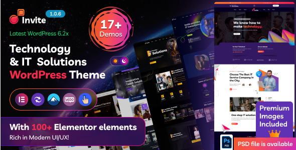 inv Invite - IT Solutions & Technology WordPress Theme 1.0.9 - Image 1