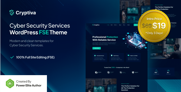 cryp Cryptiva - Cyber Security Services FSE WordPress Theme 1.0.0 - Image 1