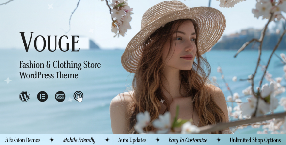 vouge Vouge - Fashion Clothing WordPress Theme 1.0.2 - Image 1