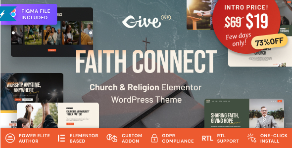 faith Faith Connect - Religion & Church WordPress Theme 1.0.1 - Image 1
