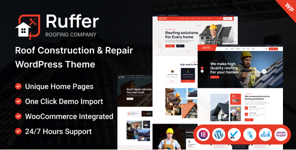 ruffer Ruffer - Roof Construction & Repair WordPress Theme 1.0.0 - Image 1