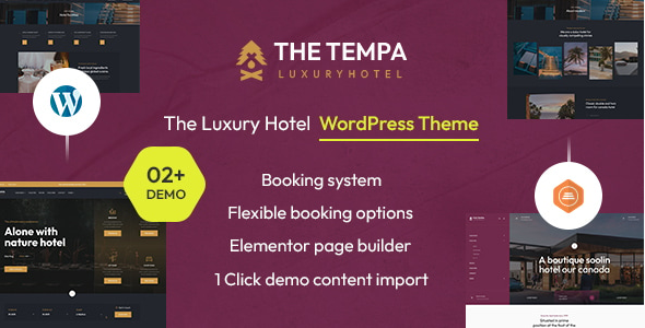 tempa Tempa - The Luxury Hotel WordPress Theme 1.0 - Image 1