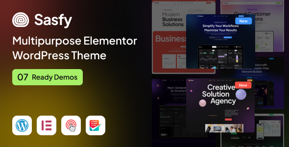 safy Sasfy - Multipurpose Elementor WordPress Theme 1.0.5 - Image 1