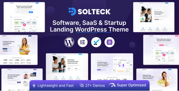 sol SolTeck - Software, Startup & SaaS Landing WordPress Theme 1.0.4 - Image 1