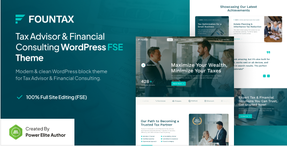 foun Fountax – Tax Advisor & Financial Consulting FSE WordPress Theme 1.0.1 - Image 1