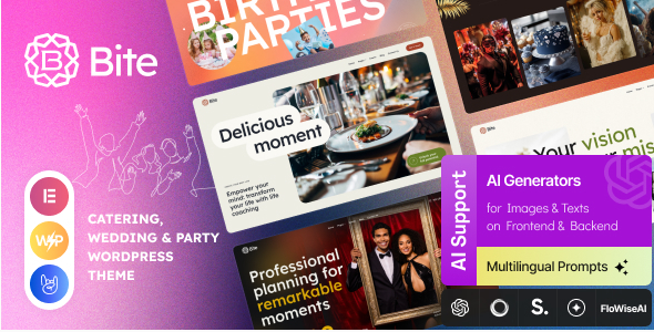 bite Bite - Catering, Wedding & Party WordPress Theme 1.6.0 - Image 1