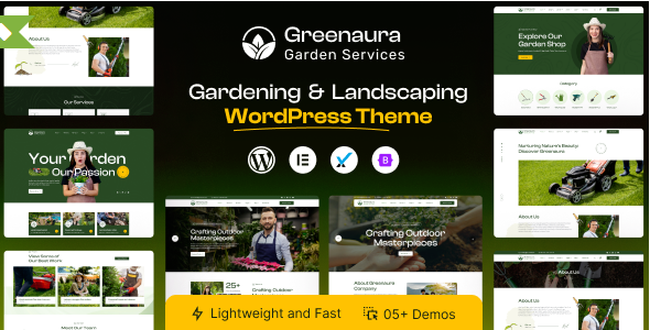 green Greenaura - Gardening & Landscape WordPress Theme 1.0.6 - Image 1