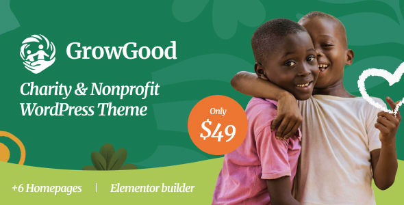 GROW GrowGood - Charity & Nonprofit WordPress Theme 1.0.1 - Image 1
