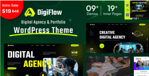 DigiFlow - Digital Agency WordPress Theme 1.8 - GPLPlus