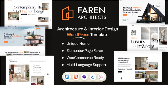 FAREN Faren - Architecture & Interior Design WordPress Theme 1.0.1 - Image 1