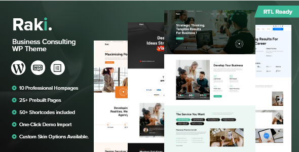 RAKI Raki - Business, Finance Consulting WordPress Theme 6.7.10 - Image 1