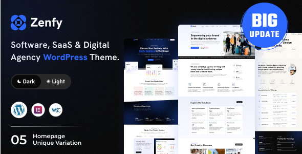 ZENFY Zenfy - Software, SaaS & Digital Agency WordPress Theme 1.2.1 - Image 1