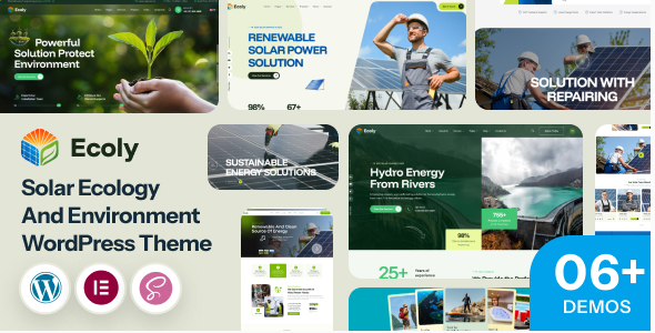 eco Ecoly - Solar Ecology & Environment WordPress Theme 1.0.0 - Image 1