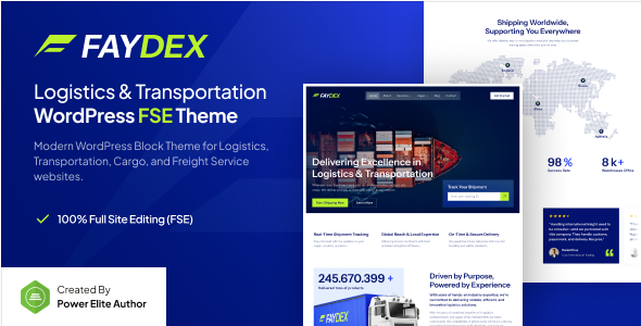 FAY Faydex – Logistics and Transportation WordPress Theme 1.0.0 - Image 1
