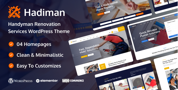 hadi Hadiman - Handyman Renovation Services WordPress Theme 1.0.10 - Image 1