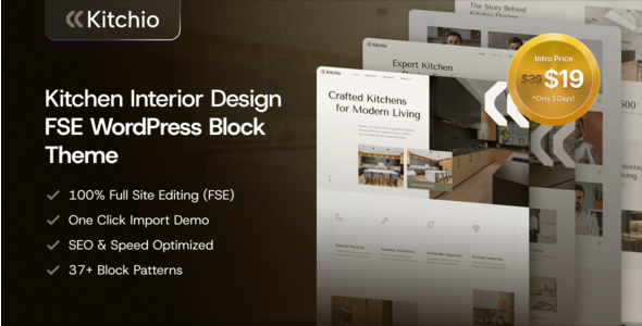 KIT Kitchio – Kitchen Cabinets & Furniture WordPress Theme 1.0.0 - Image 1